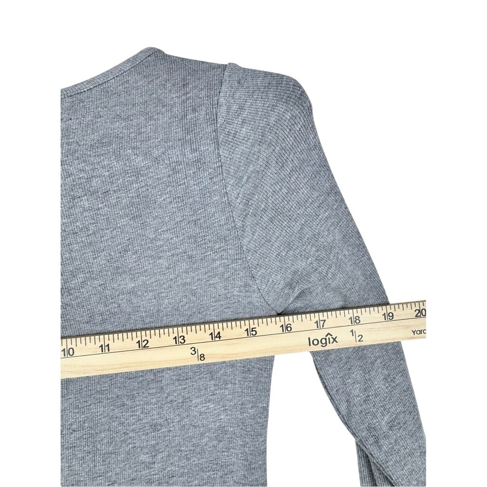 Elodie Long Sleeve Bodycon Scoop Neck Maxi Dress in Gray Soft & Flowy Size M - Picture 5 of 6